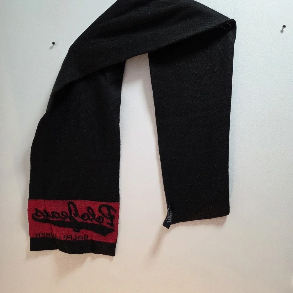Ralph Lauren Polo Jeans Co. Knit Winter‎ Scarf Black And White